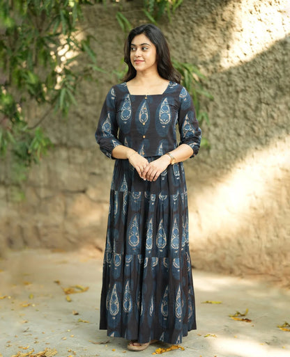 Women's Cotton Printed Top & Skirt Set
