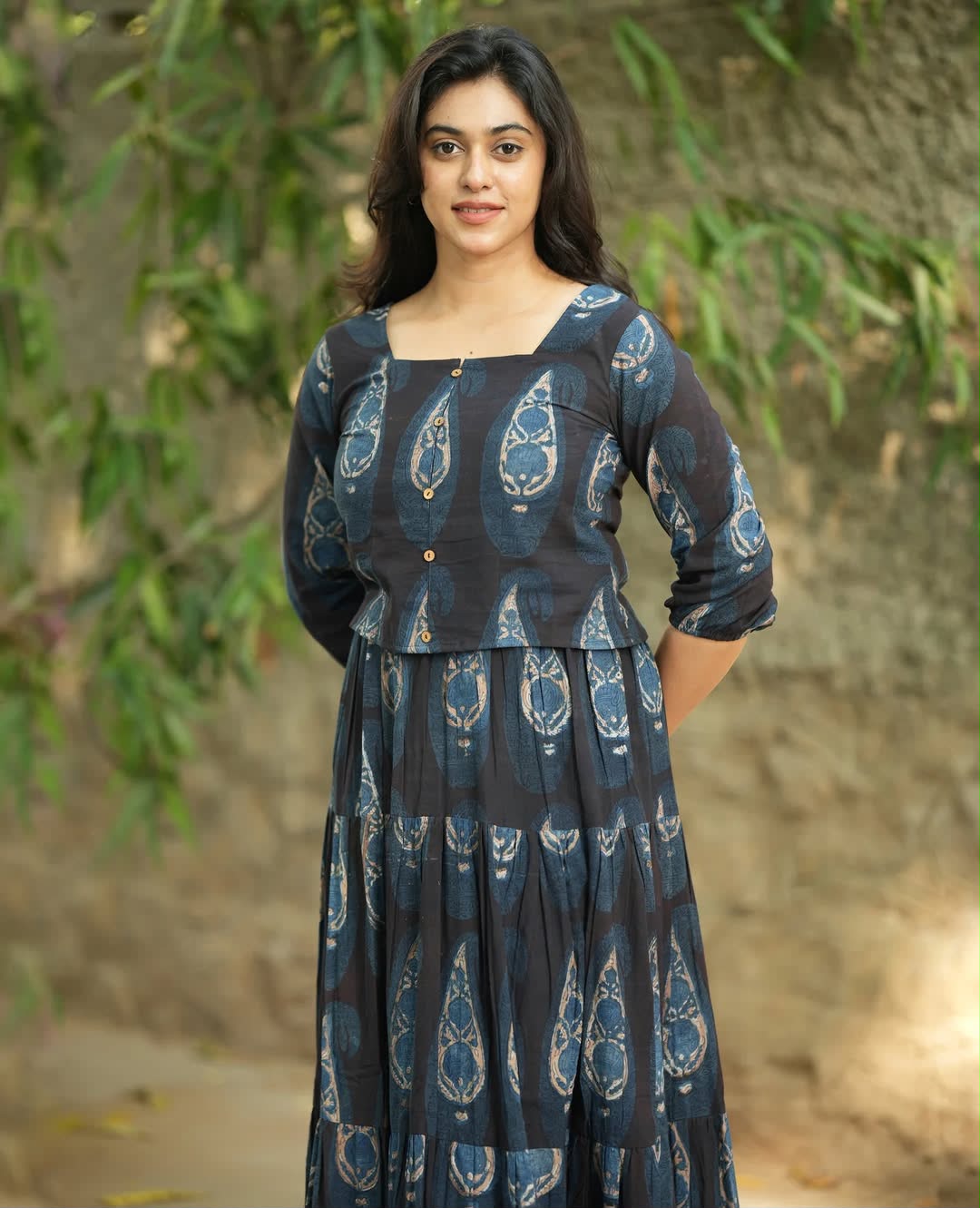 Women's Cotton Printed Top & Skirt Set